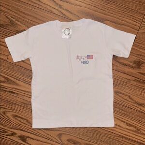 Patriotic American Flag & Plane Embroidered T-Shirt ‘Ford’ 5T